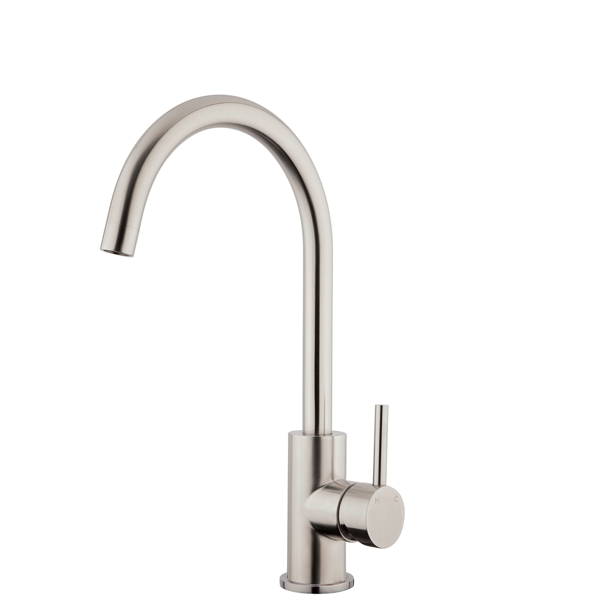 FORENO PURITY Minimal Gooseneck Sink Mixer | Stainless Steel (FSSS1)