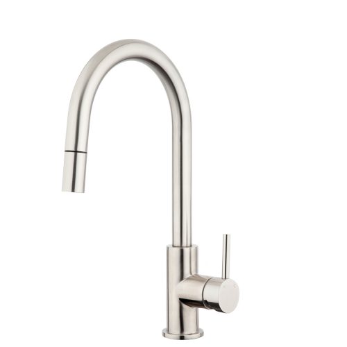 FORENO PURITY Minimal Gooseneck Pulldown Sink Mixer | Stainless Steel (FSSS2)