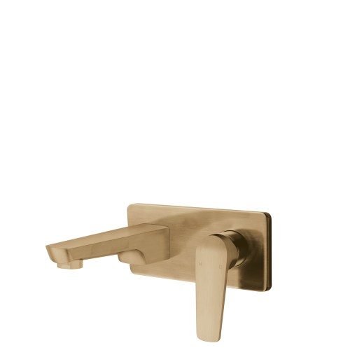 NORTH Wall Mounted Basin Mixer - Brushed Brass (PVD)
