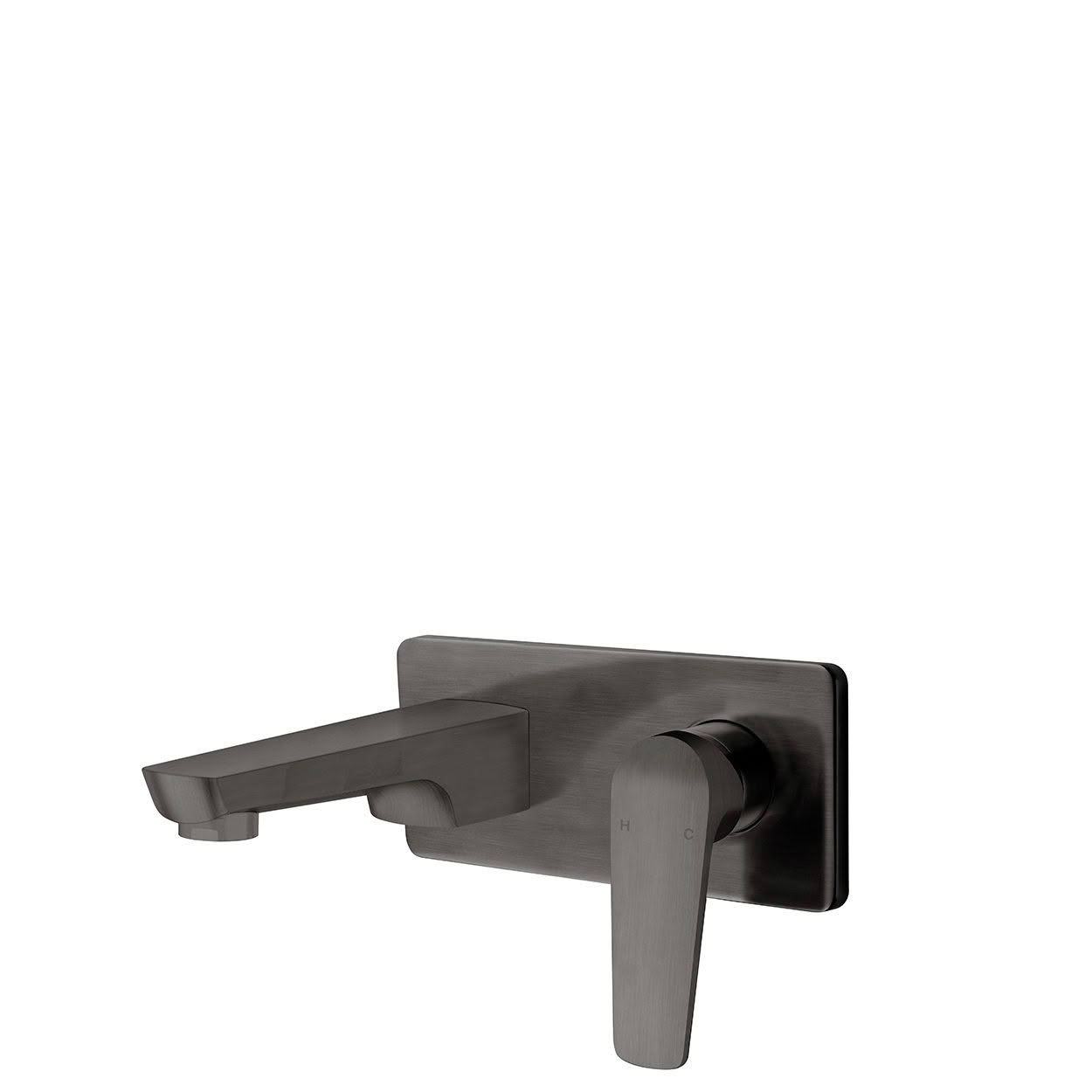 NORTH Wall Mounted Bath Mixer - Brushed Gunmetal (PVD)
