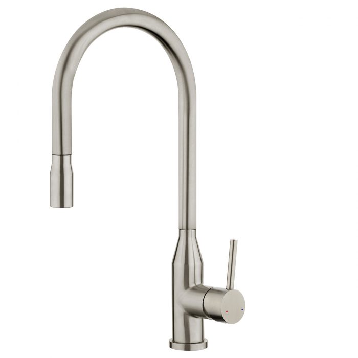 FORENO PURITY Minimal Pulldown Sink Mixer | Stainless Steel (PUR011)
