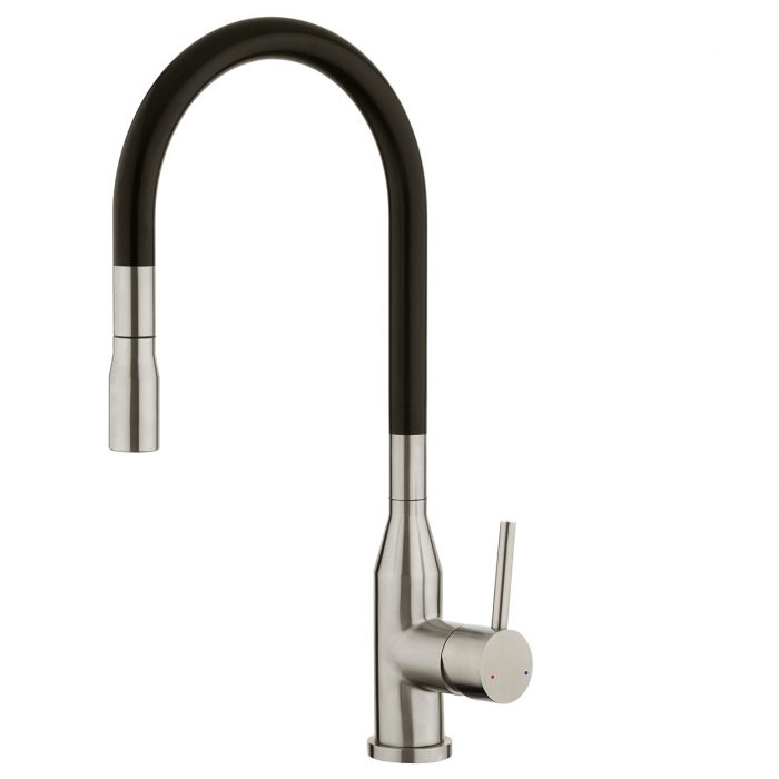 FORENO PURITY Minimal Black Spout Pulldown Sink Mixer (PUR012)
