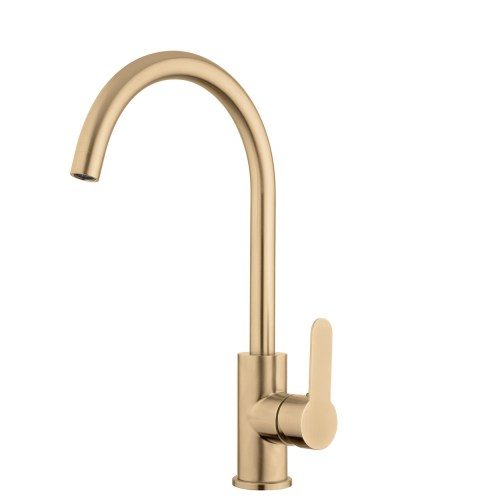 REF11BB Purity Gooseneck sink mixer Brushed Brass