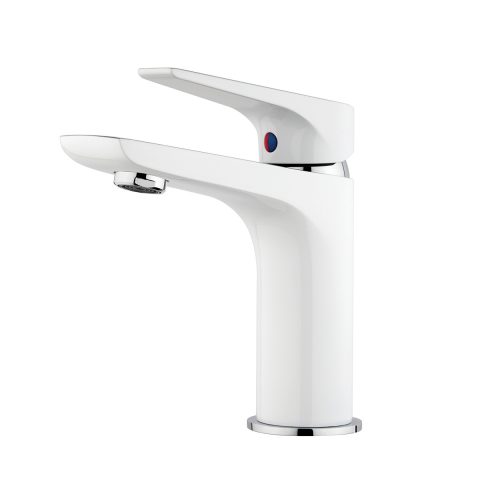 FORENO SOLITAIRE Basin Mixer | White/Chrome (SLT021)