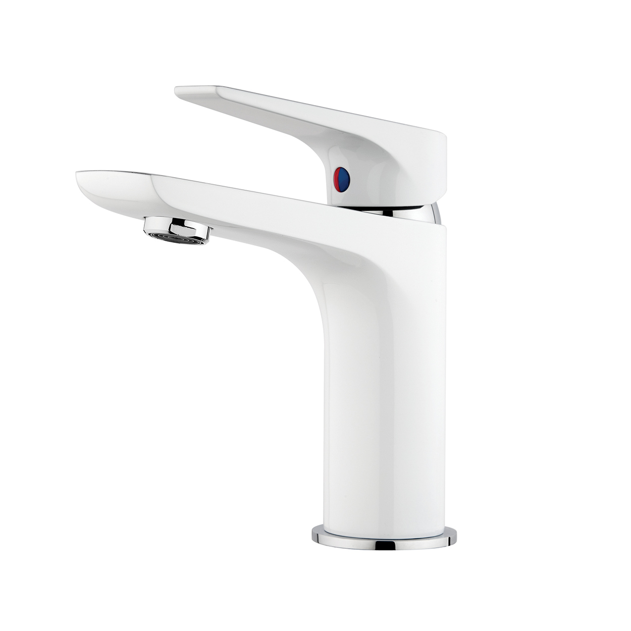 FORENO SOLITAIRE Basin Mixer | White/Chrome (SLT021)