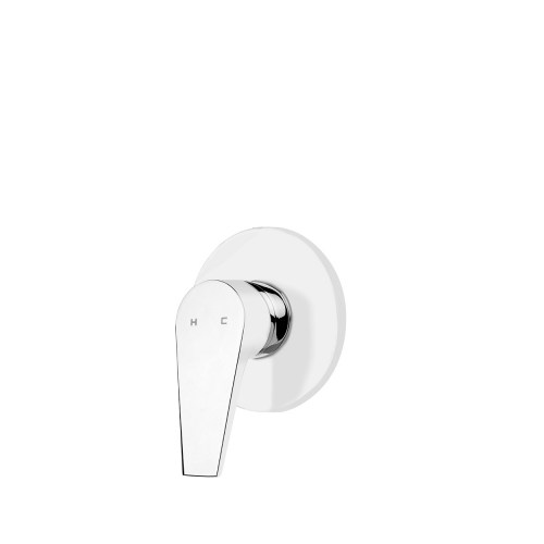 SOLITAIRE Shower Mixer - White/Chrome